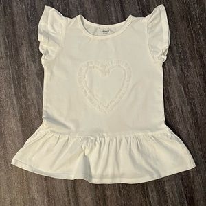 2 / $12 - Carters white embellished heart short-sleeve tee